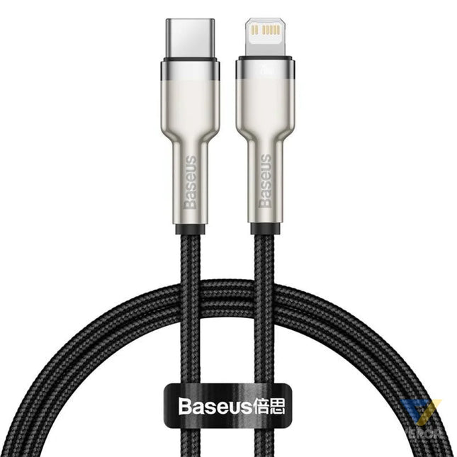 USB C cable for Lightning Baseus Cafule PD 20W 0,25m (black) USB C to Lightning