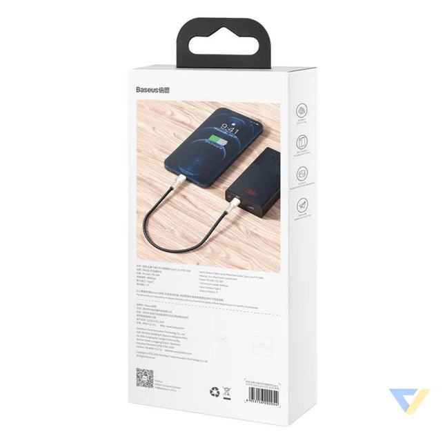 USB C cable for Lightning Baseus Cafule PD 20W 0,25m (black) USB C to Lightning
