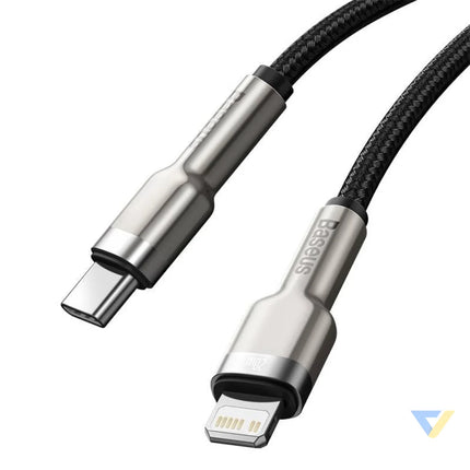 USB C cable for Lightning Baseus Cafule PD 20W 0,25m (black) USB C to Lightning