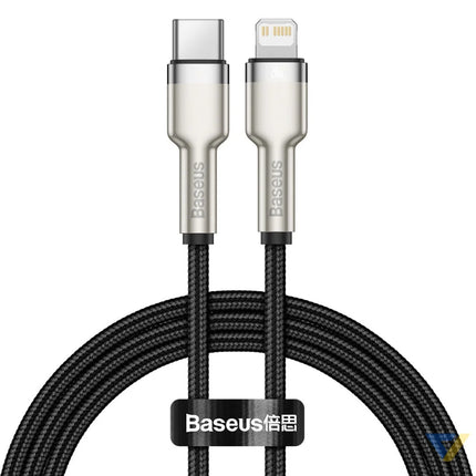 USB C cable for Lightning Baseus Cafule PD 20W 1m (black) USB C to Lightning