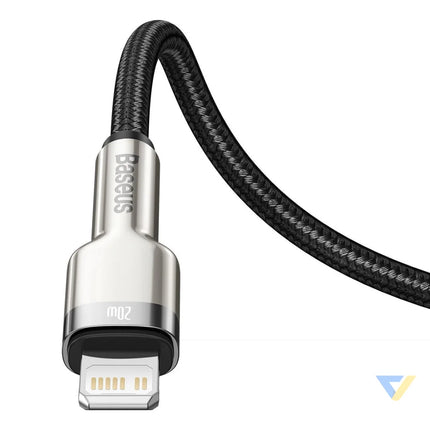 USB C cable for Lightning Baseus Cafule PD 20W 1m (black) USB C to Lightning