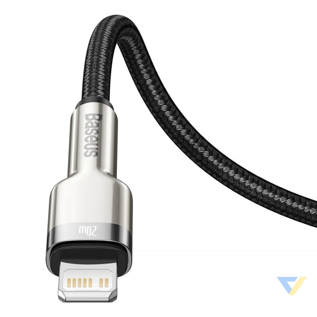 USB C cable for Lightning Baseus Cafule PD 20W 1m (black) USB C to Lightning
