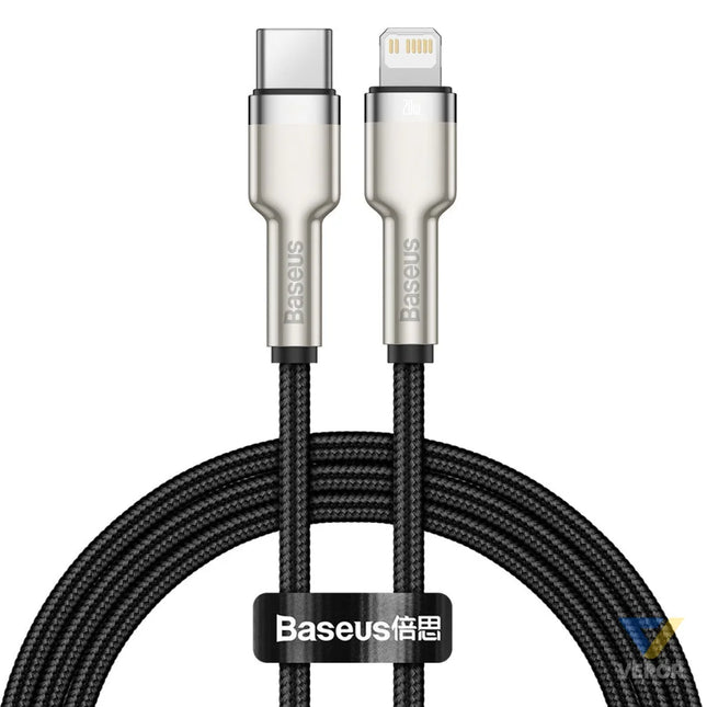 USB C cable for Lightning Baseus Cafule PD 20W 1m (black) USB C to Lightning