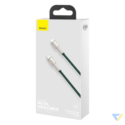 USB C cable for Lightning Baseus Cafule PD 20W 1m (green) USB C to Lightning