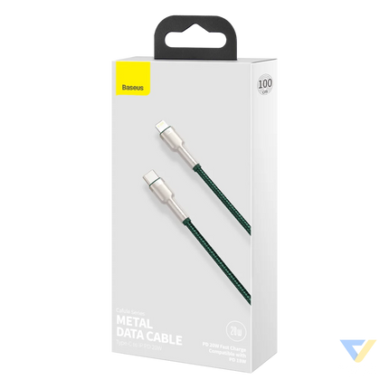 USB C cable for Lightning Baseus Cafule PD 20W 1m (green) USB C to Lightning