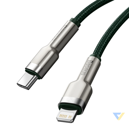 USB C cable for Lightning Baseus Cafule PD 20W 1m (green) USB C to Lightning