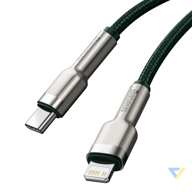 USB C cable for Lightning Baseus Cafule PD 20W 1m (green) USB C to Lightning