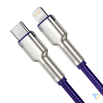 USB C cable for Lightning Baseus Cafule PD 20W 1m (purple) USB C to Lightning