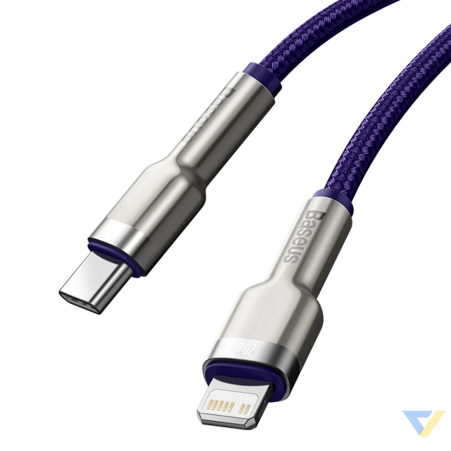 USB C cable for Lightning Baseus Cafule PD 20W 1m (purple) USB C to Lightning