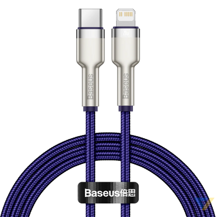 USB C cable for Lightning Baseus Cafule PD 20W 1m (purple) USB C to Lightning