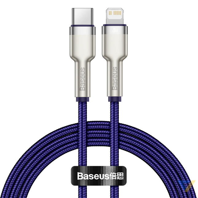 USB C cable for Lightning Baseus Cafule PD 20W 1m (purple) USB C to Lightning