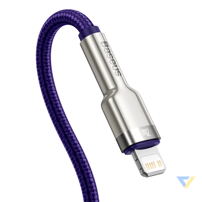 USB C cable for Lightning Baseus Cafule PD 20W 1m (purple) USB C to Lightning