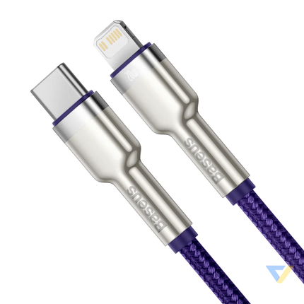 USB C cable for Lightning Baseus Cafule PD 20W 1m (purple) USB C to Lightning