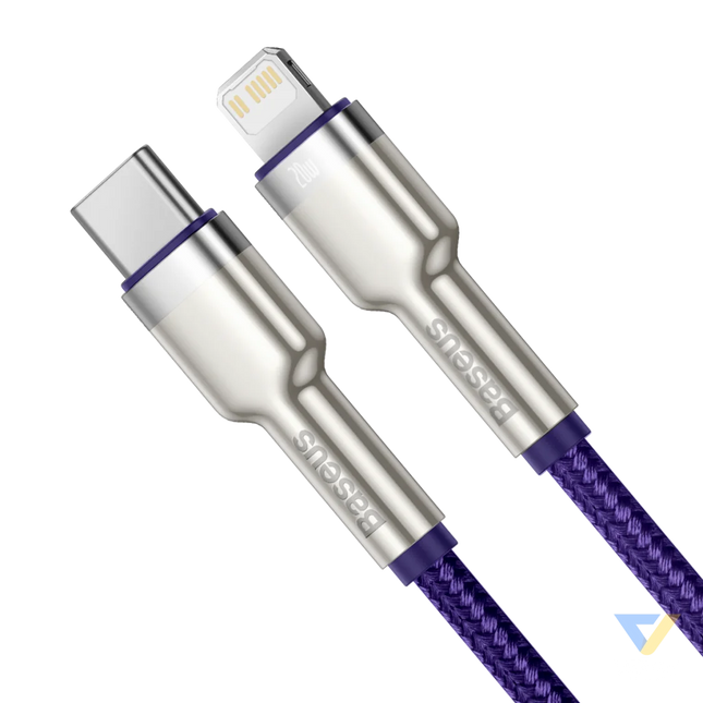 USB C cable for Lightning Baseus Cafule PD 20W 1m (purple) USB C to Lightning
