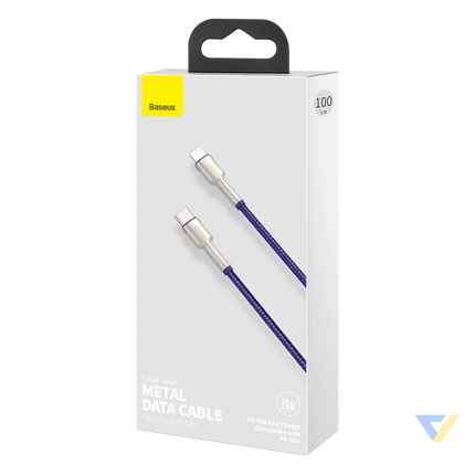 USB C cable for Lightning Baseus Cafule PD 20W 1m (purple) USB C to Lightning