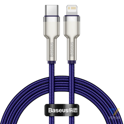 USB C cable for Lightning Baseus Cafule PD 20W 1m (purple) USB C to Lightning