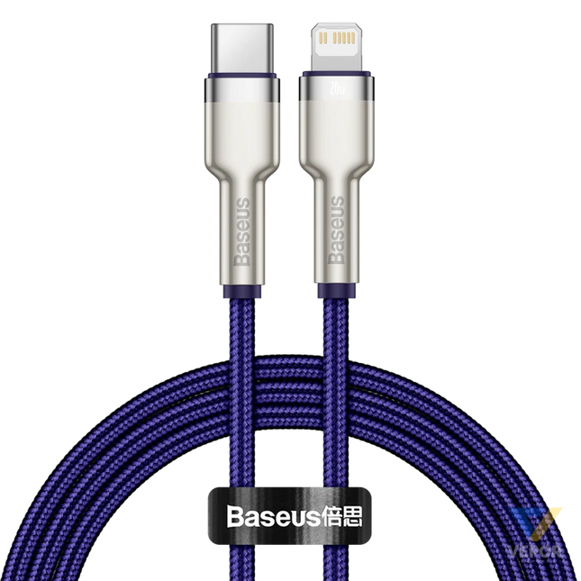 USB C cable for Lightning Baseus Cafule PD 20W 1m (purple) USB C to Lightning