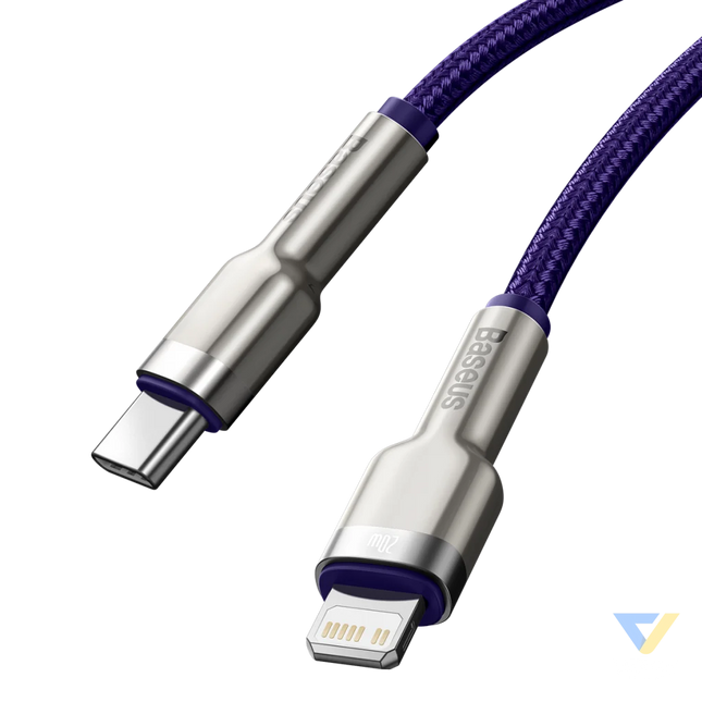 USB C cable for Lightning Baseus Cafule PD 20W 1m (purple) USB C to Lightning