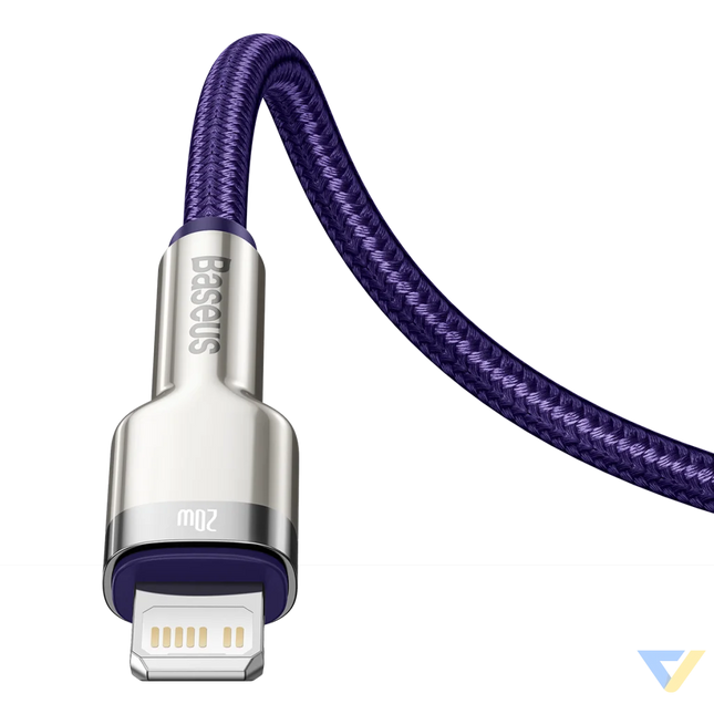 USB C cable for Lightning Baseus Cafule PD 20W 1m (purple) USB C to Lightning