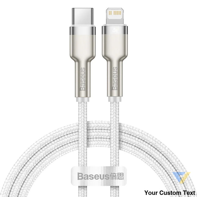 USB C cable for Lightning Baseus Cafule PD 20W 1m (white) USB C to Lightning