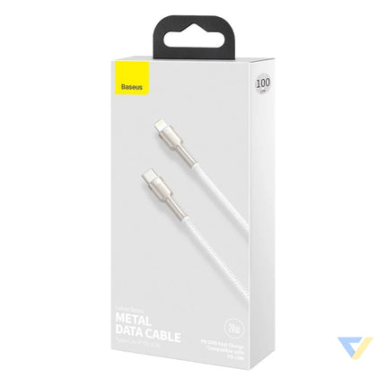USB C cable for Lightning Baseus Cafule PD 20W 1m (white) USB C to Lightning