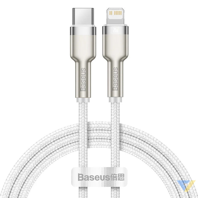 USB C cable for Lightning Baseus Cafule PD 20W 1m (white) USB C to Lightning