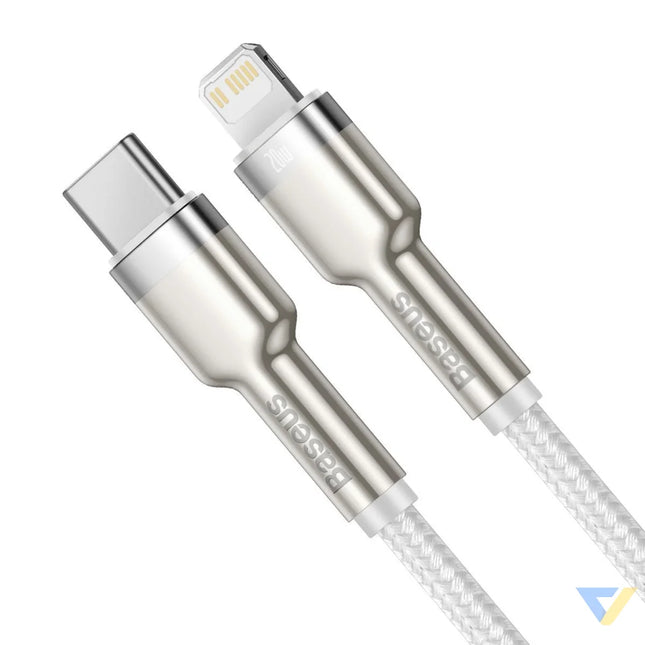 USB C cable for Lightning Baseus Cafule PD 20W 1m (white) USB C to Lightning