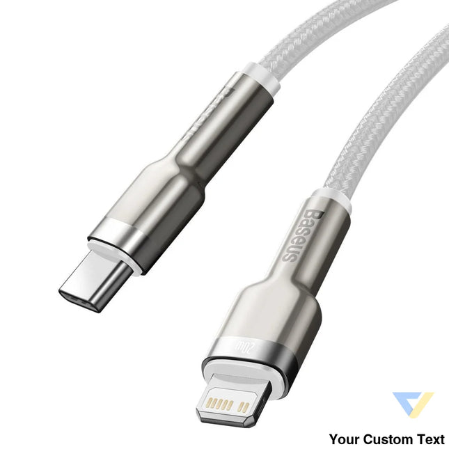 USB C cable for Lightning Baseus Cafule PD 20W 1m (white) USB C to Lightning