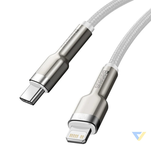 USB C cable for Lightning Baseus Cafule PD 20W 1m (white) USB C to Lightning