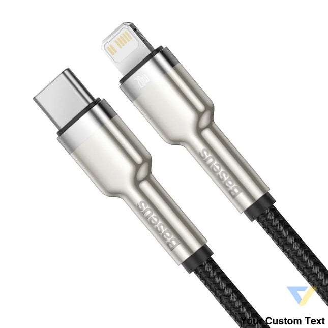 USB C cable for Lightning Baseus Cafule PD 20W 2m (black) USB C to Lightning