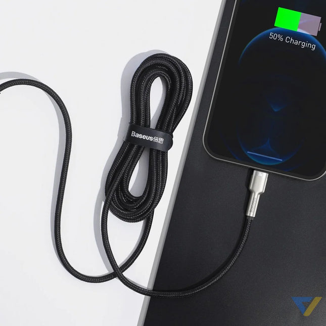 USB C cable for Lightning Baseus Cafule PD 20W 2m (black) USB C to Lightning