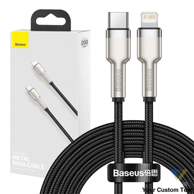 USB C cable for Lightning Baseus Cafule PD 20W 2m (black) USB C to Lightning