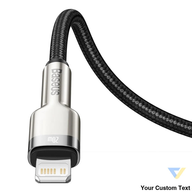 USB C cable for Lightning Baseus Cafule PD 20W 2m (black) USB C to Lightning