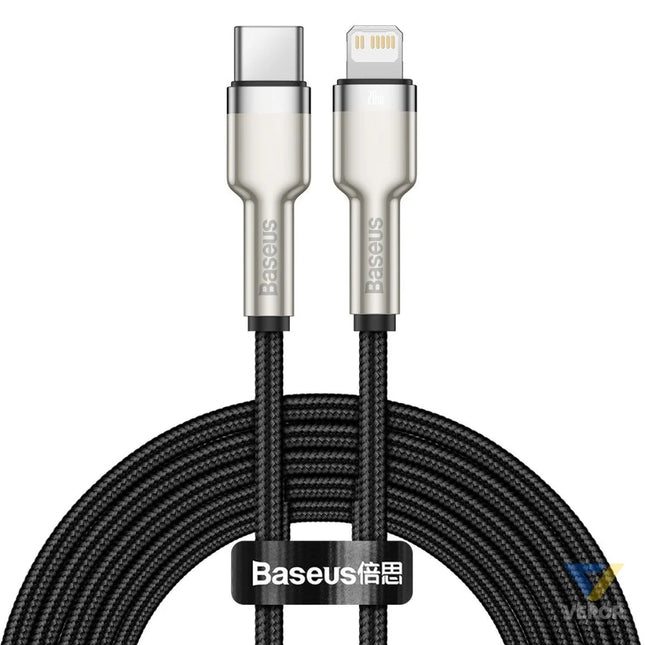 USB C cable for Lightning Baseus Cafule PD 20W 2m (black) USB C to Lightning