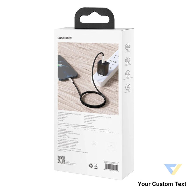 USB C cable for Lightning Baseus Cafule PD 20W 2m (black) USB C to Lightning