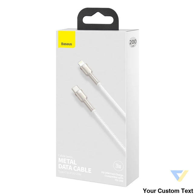 USB C cable for Lightning Baseus Cafule PD 20W 2m (white) USB C to Lightning