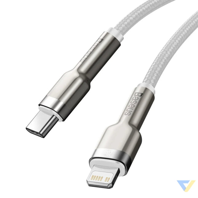 USB C cable for Lightning Baseus Cafule PD 20W 2m (white) USB C to Lightning