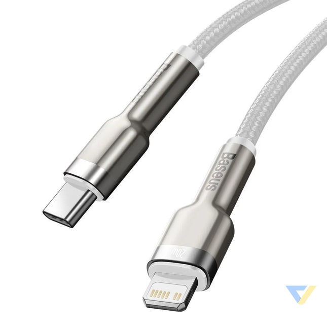 USB C cable for Lightning Baseus Cafule PD 20W 2m (white) USB C to Lightning