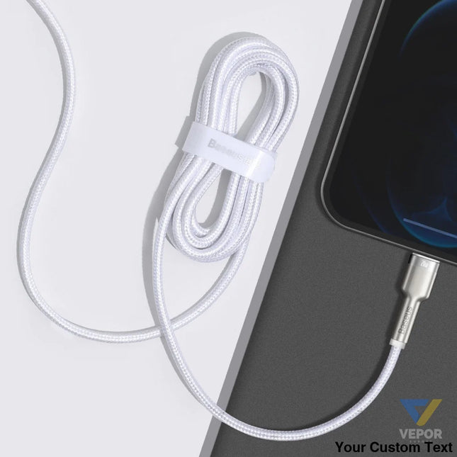 USB C cable for Lightning Baseus Cafule PD 20W 2m (white) USB C to Lightning