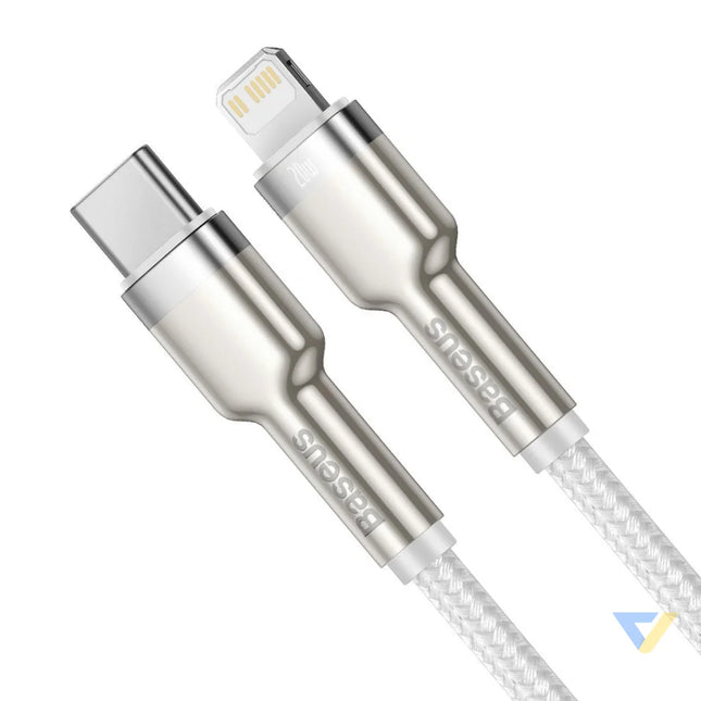 USB C cable for Lightning Baseus Cafule PD 20W 2m (white) USB C to Lightning