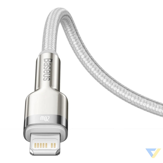USB C cable for Lightning Baseus Cafule PD 20W 2m (white) USB C to Lightning