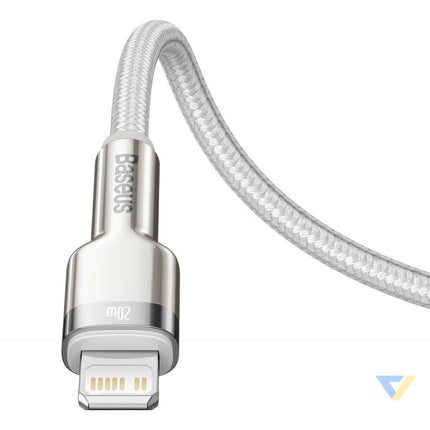 USB C cable for Lightning Baseus Cafule PD 20W 2m (white) USB C to Lightning