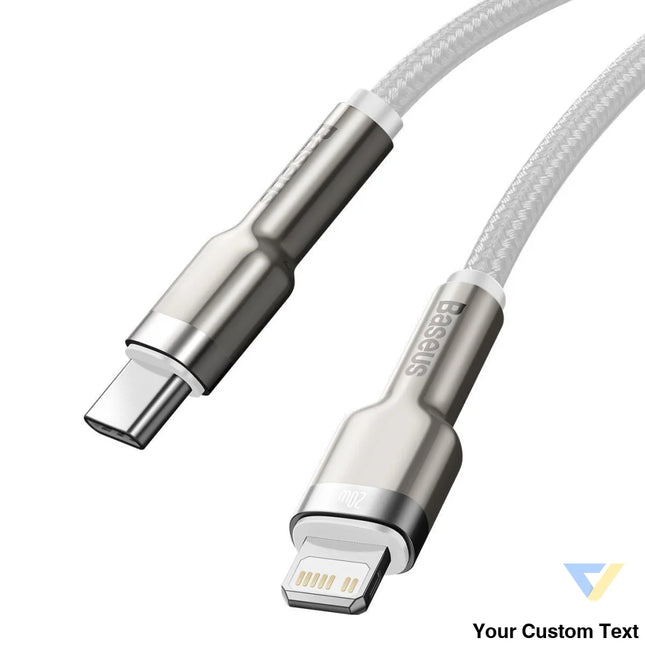 USB C cable for Lightning Baseus Cafule PD 20W 2m (white) USB C to Lightning