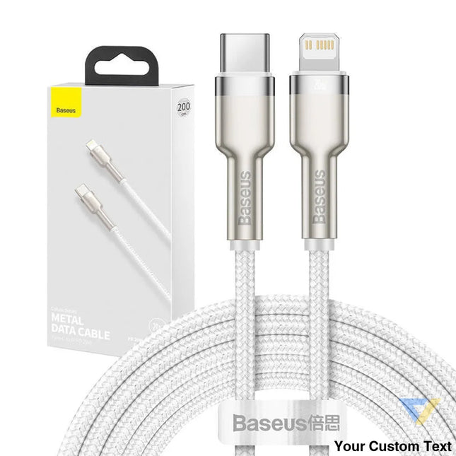 USB C cable for Lightning Baseus Cafule PD 20W 2m (white) USB C to Lightning