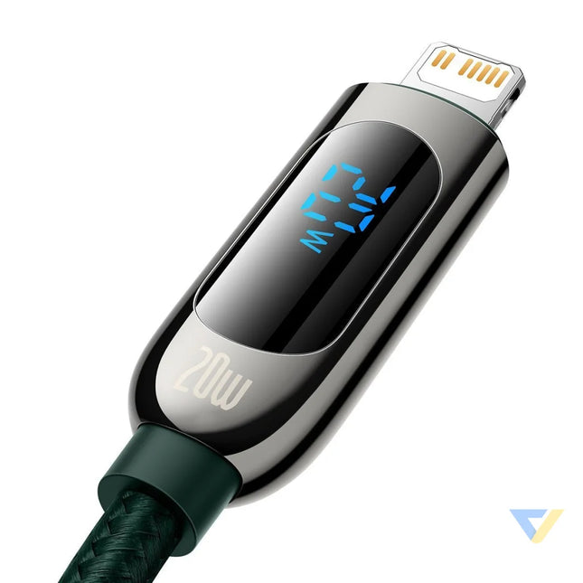 USB C cable for Lightning Baseus Display PD 20W 2m (green) USB C to Lightning