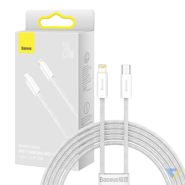 USB C cable for Lightning Baseus Dynamic Series 20W 2m (white) USB C to Lightning