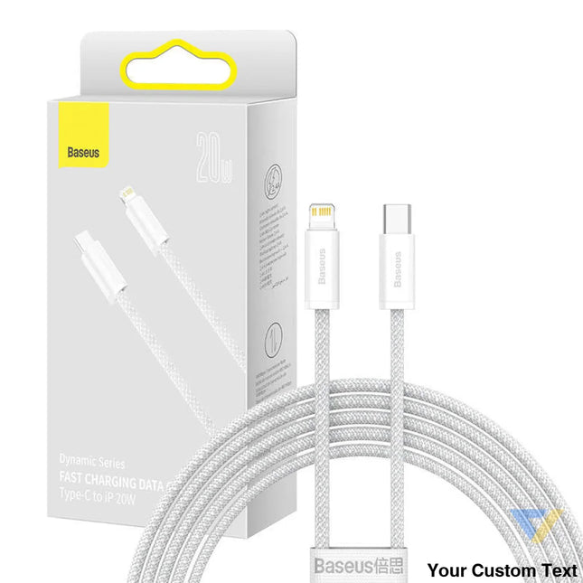 USB C cable for Lightning Baseus Dynamic Series 20W 2m (white) USB C to Lightning