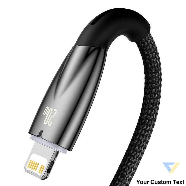USB C cable for Lightning Baseus Glimmer Series 20W 1m (Black) USB C to Lightning