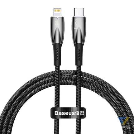 USB C cable for Lightning Baseus Glimmer Series 20W 1m (Black) USB C to Lightning