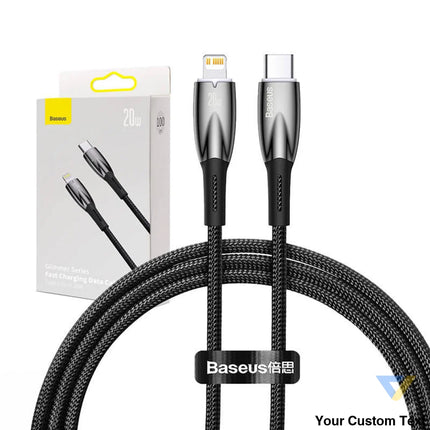 USB C cable for Lightning Baseus Glimmer Series 20W 1m (Black) USB C to Lightning